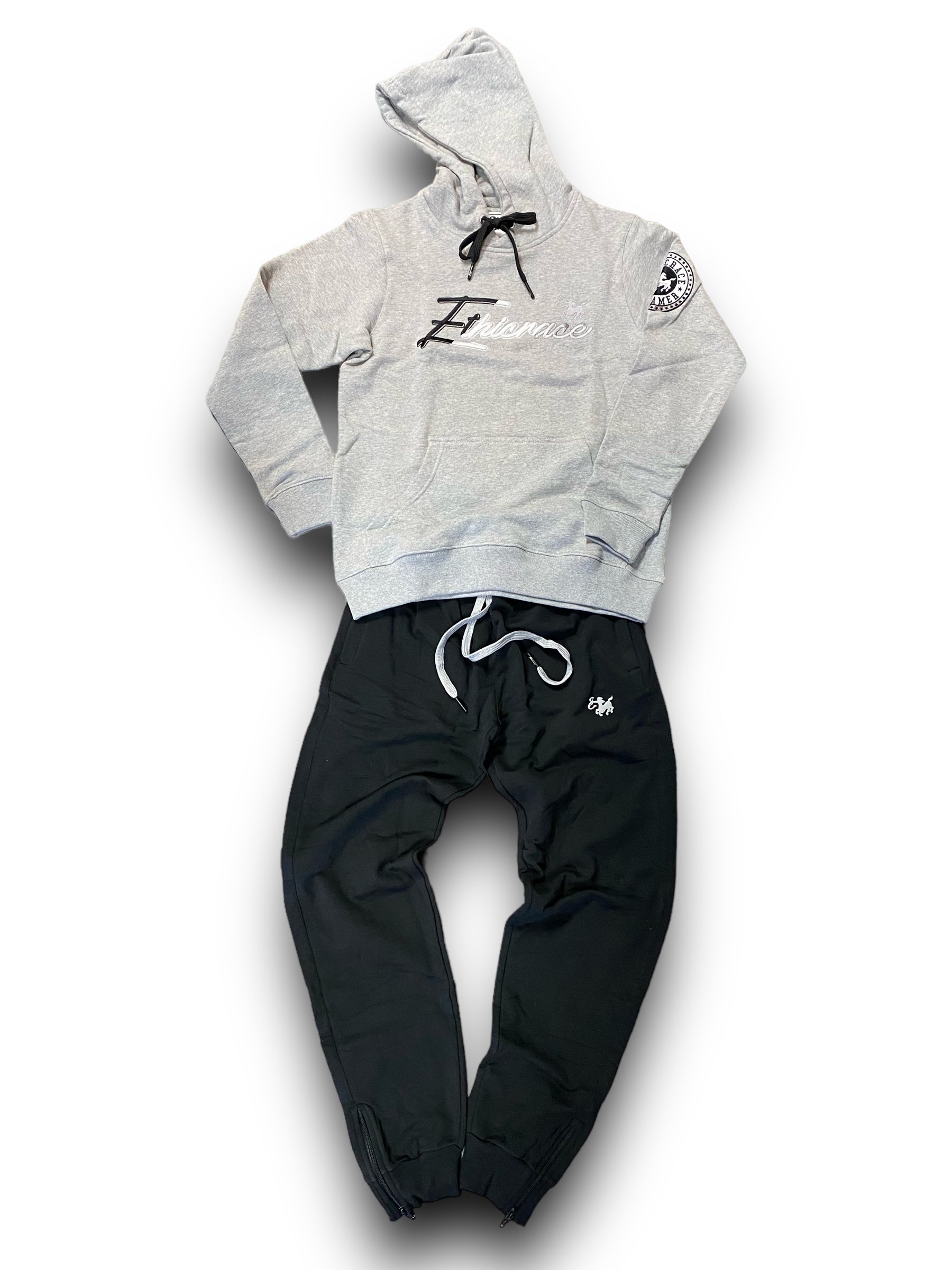 Mens Ethicrace Draw Hoody Gray/Black
