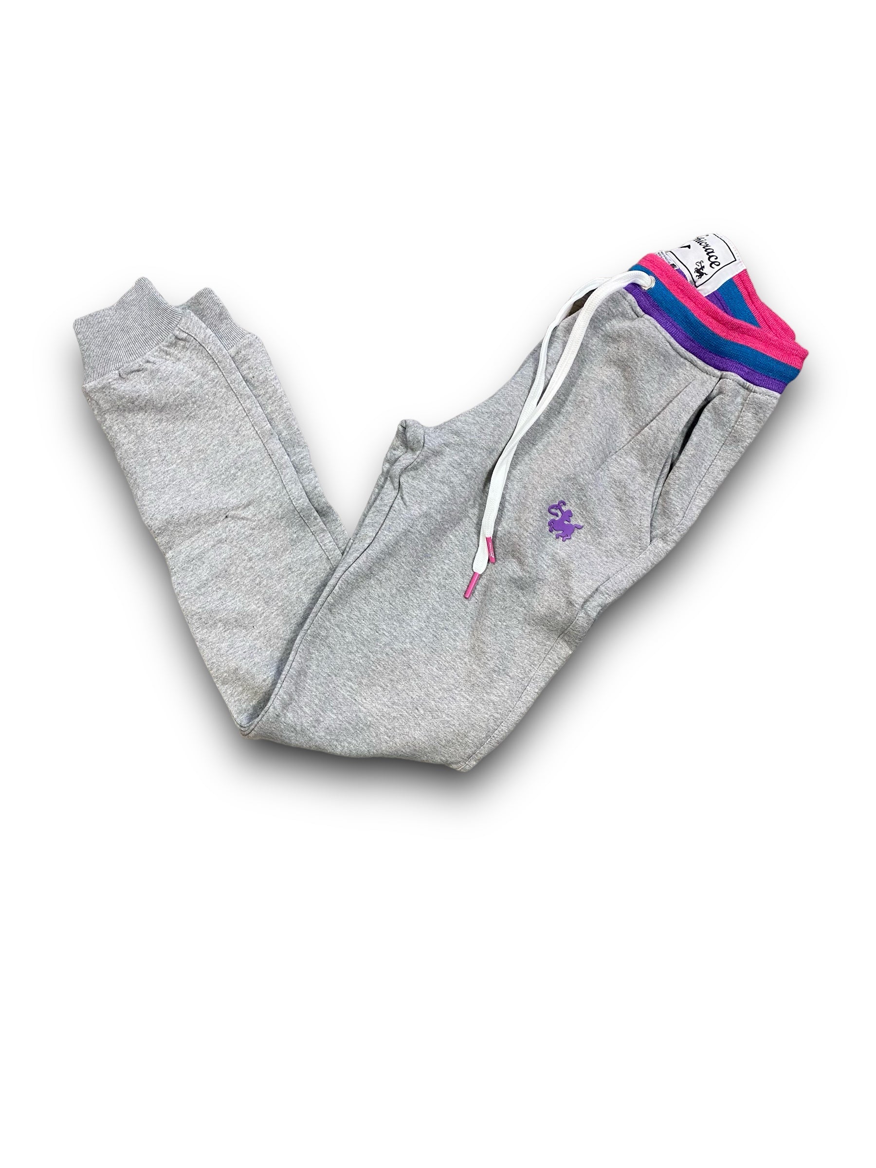 Womens Ethicrace Signature Embrodiery Hoody Grey/Pink/Purple