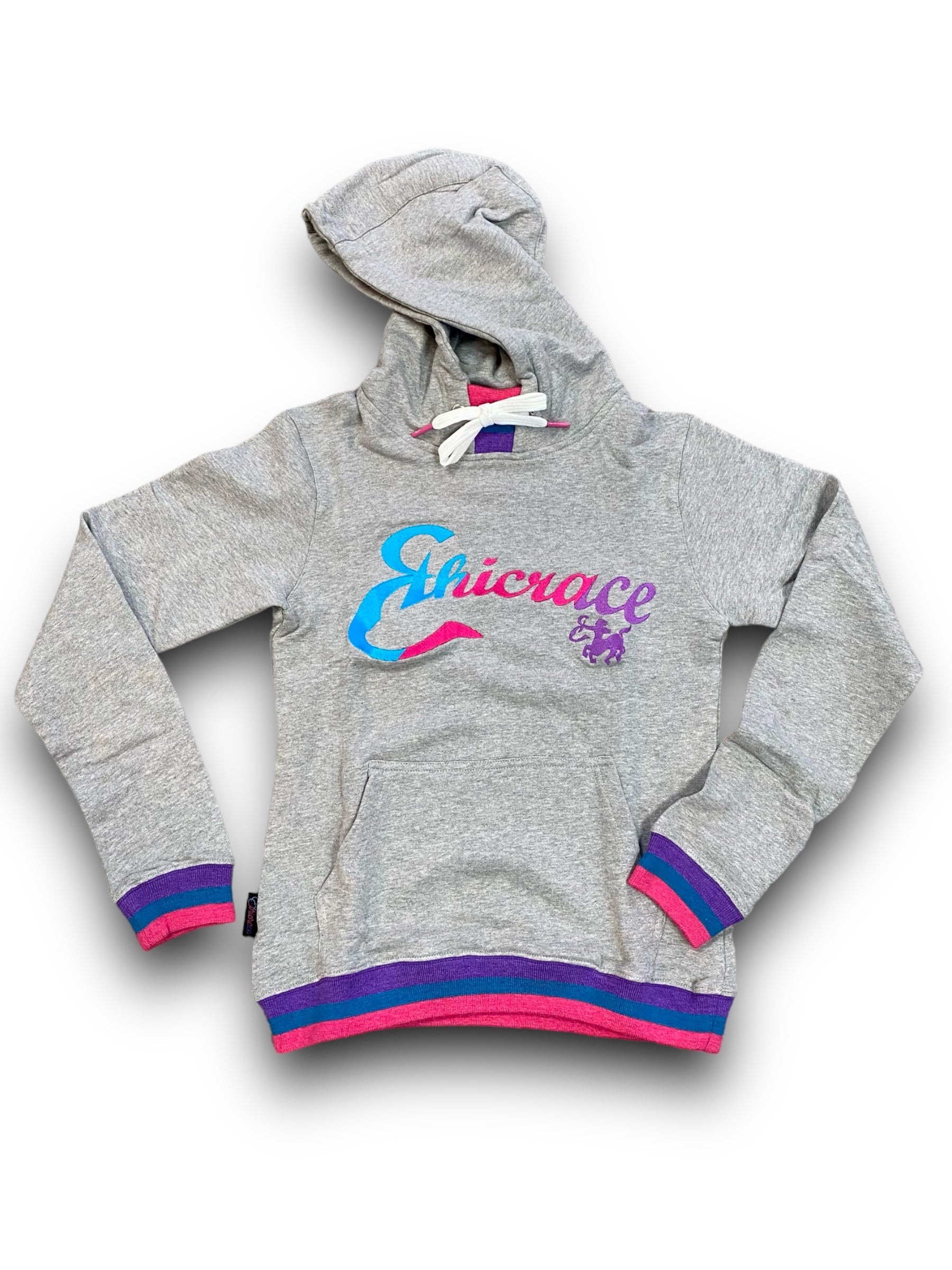Womens Ethicrace Signature Jogging Pants Gray/Pink/Purple
