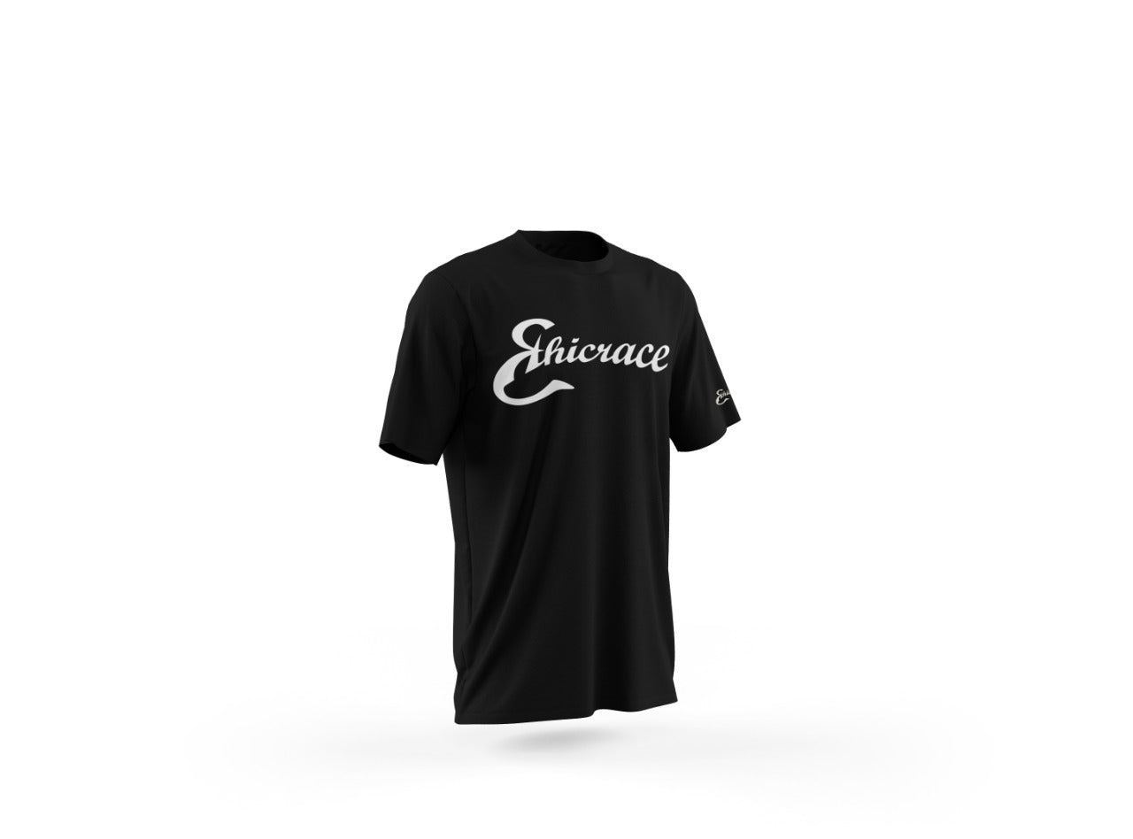 Ethicrace Cursive Logo Shirt for Men (Black)