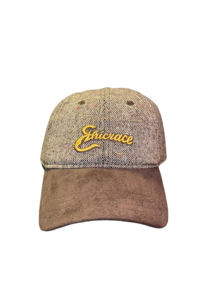 Ethicrace Fleck Suede Brim/Leather Strap Hat (Brown)
