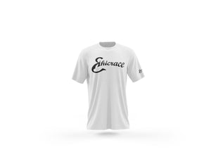 Ethicrace Cursive Logo Shirt for Men (White/Black)