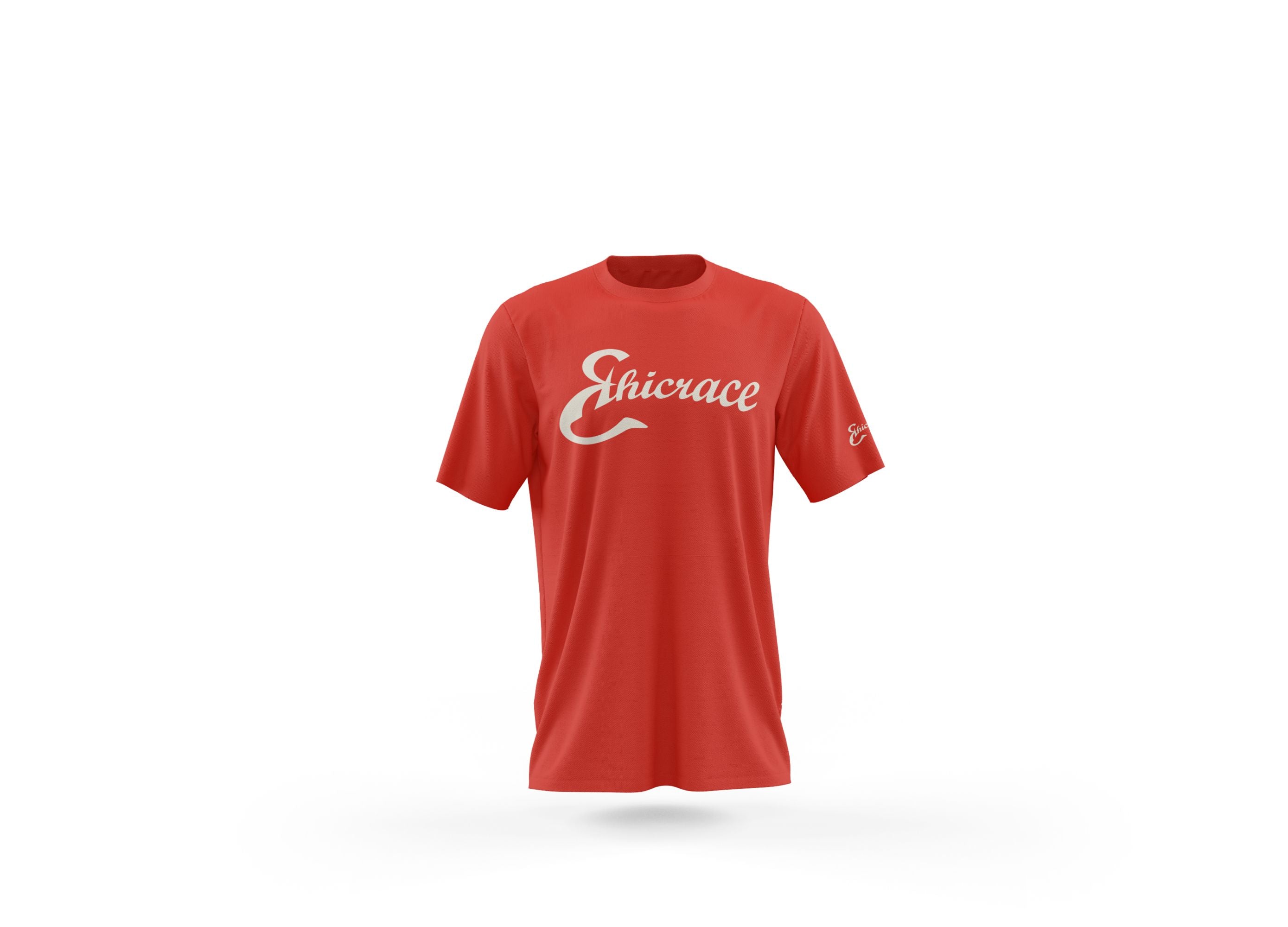 Ethicrace Cursive Logo Shirt for Men (Red)