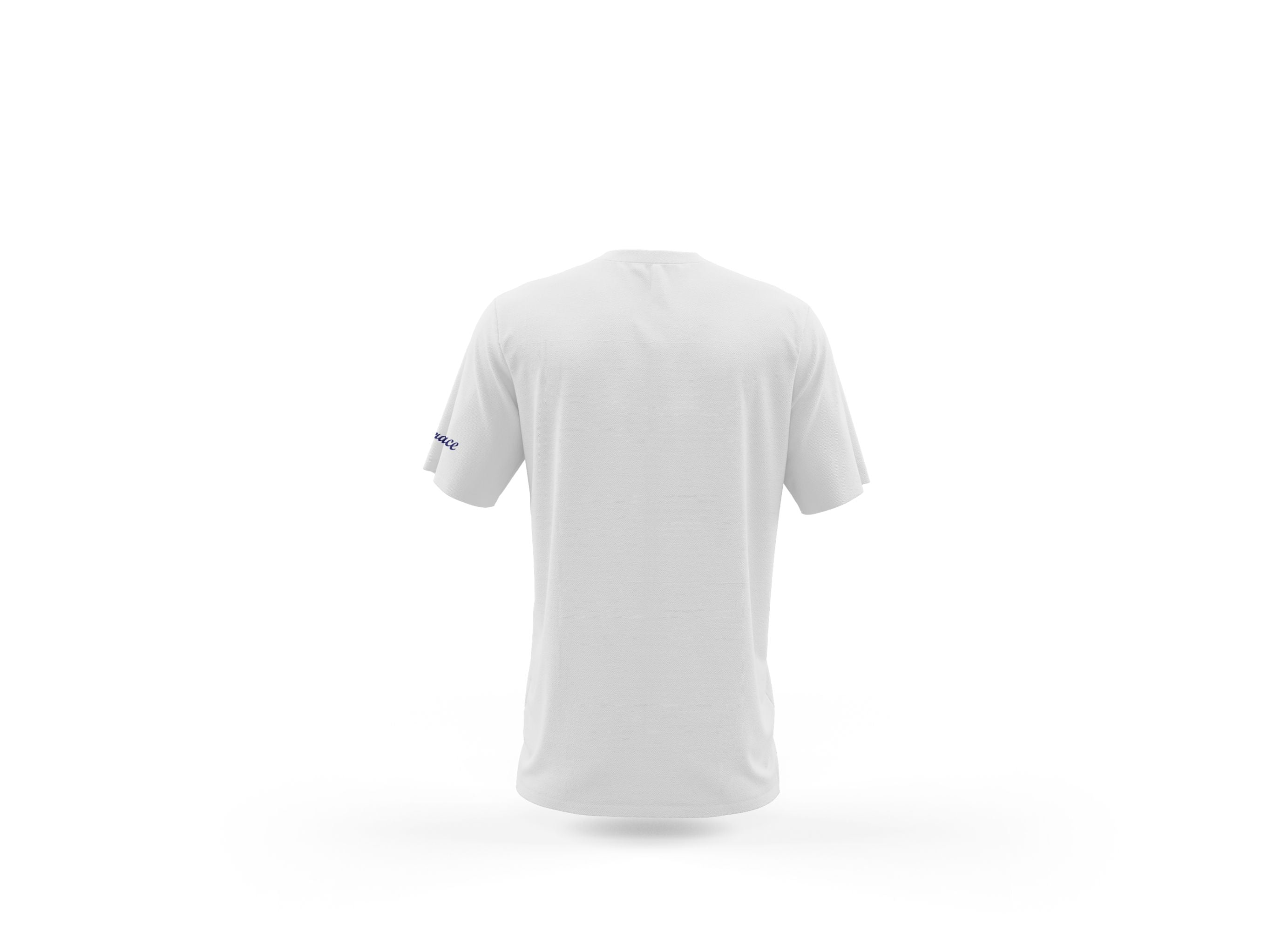Ethicrace Cursive Logo Shirt for Men (White/Navy)